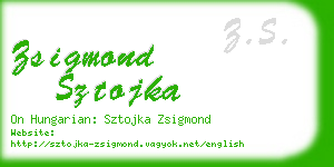 zsigmond sztojka business card